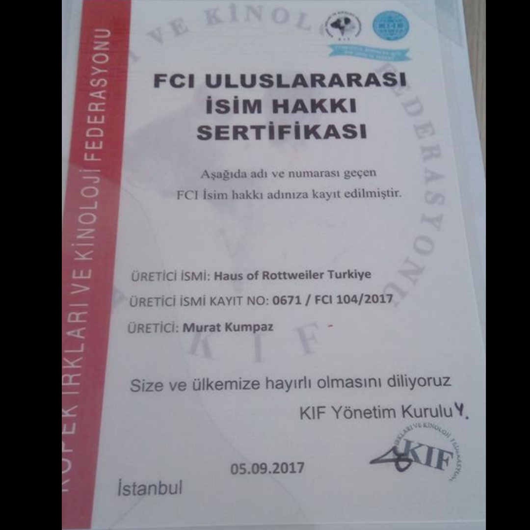 Üretici Sertifikamız